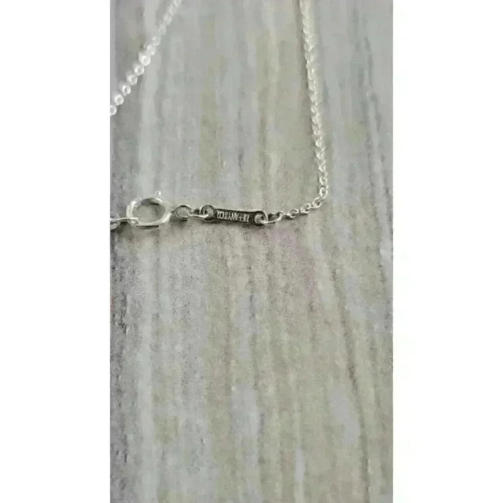 Tiffany & Co Sterling Silver Elsa Peretti Round Pendant Necklace 24mm - Picture 10 of 11